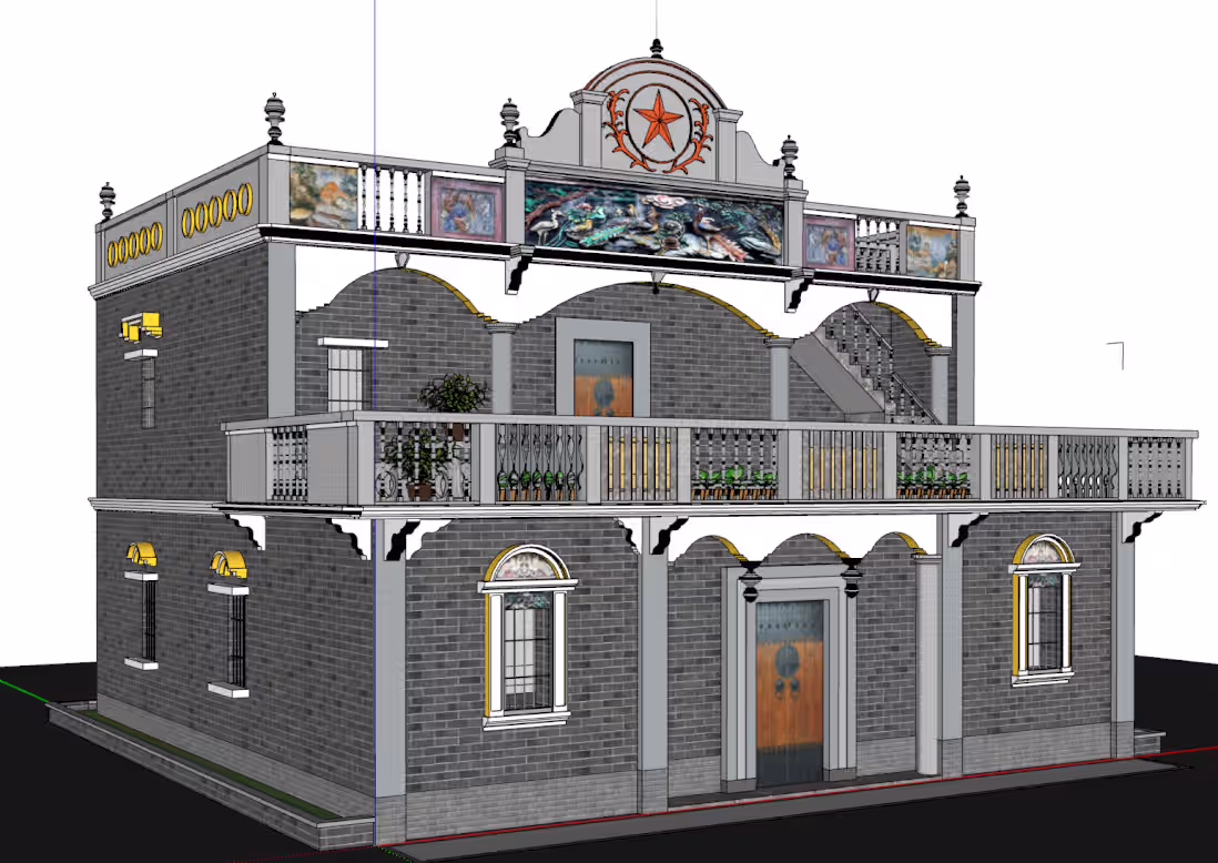 【别墅图纸】南方中式仿古建图纸7套