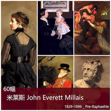 米莱斯 (John Everett Millais) 1829–1896 _ Pre-Raphaelite [60幅]